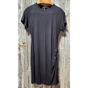 women's TORRID Black DRESS short sleeve crew‎ neck Drawstring Side Tie size 00